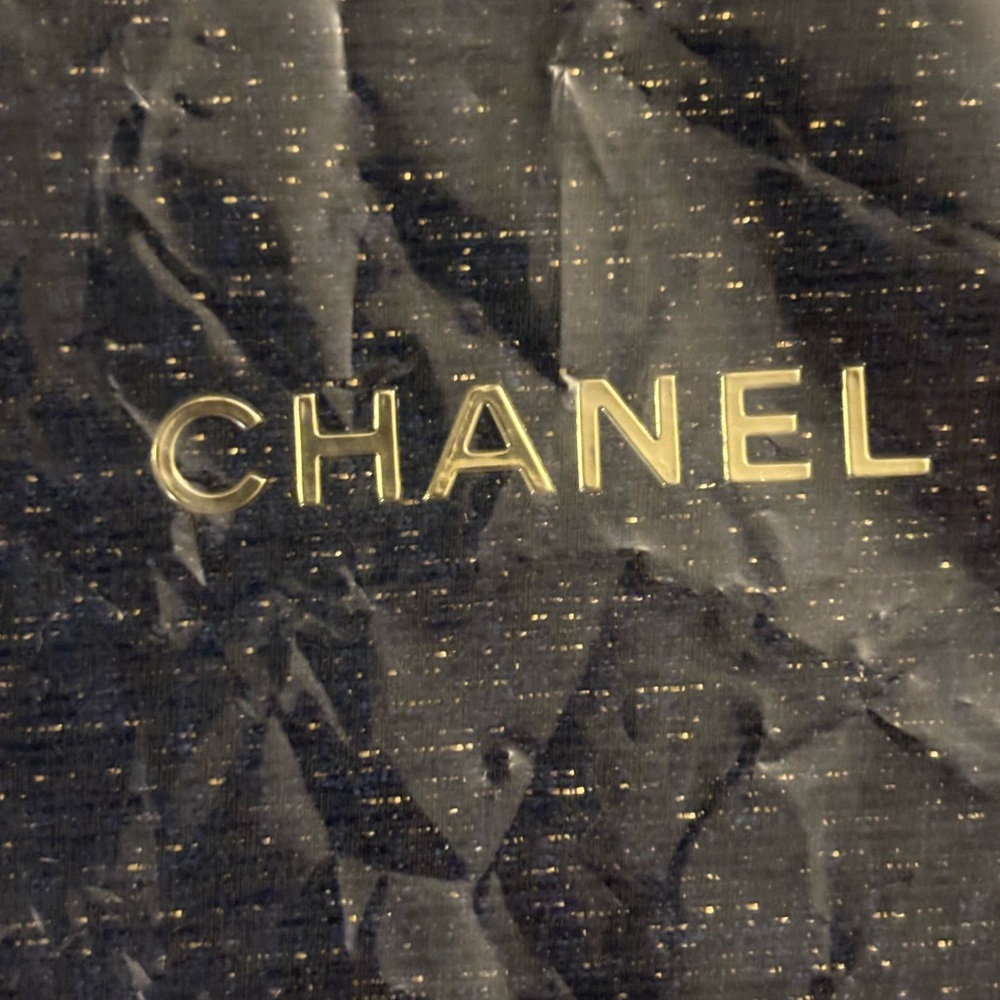 Brand new Chanel navy blue fabric with glitter Cosmetic Pouch - Picture 7 of 8